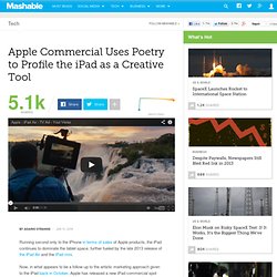 Apple Commercial Uses Poetry to Profile the iPad as a Creative Tool