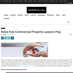 Roles that Commercial Property Lawyers Play