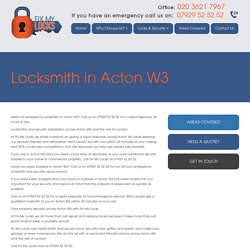 Professional Locksmith in Acton - Fix My Lock