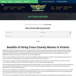 Commercial Office Condo Furniture Movers, Local Residential Apartment Long Distance Cross Country Movers & Moving Company Victoria