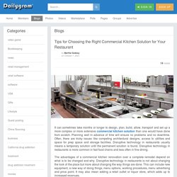 Tips for Choosing the Right Commercial Kitchen Solution for Your Restaurant
