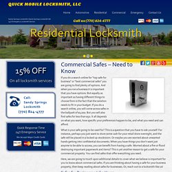 Commercial Safes – Need to Know - Sandy Springs, GA
