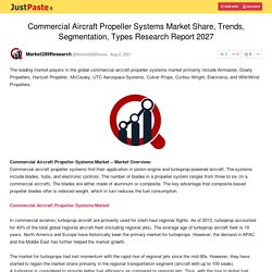 Commercial Aircraft Propeller Systems Market Share, Trends, Segmentation, Types Research Report 2027