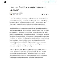 Find the Best Commercial Structural Engineer - David Wyatt - Medium