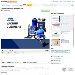 Commercial Vacuum Cleaners for Sale