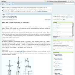 Why are valves important in industry?