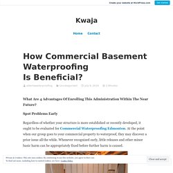 How Commercial Basement Waterproofing Is Beneficial? – Kwaja