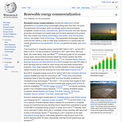 Renewable energy commercialization