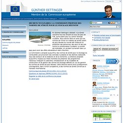 Günther Oettinger - Commissaire en charge de l'énergie - Commission européenne