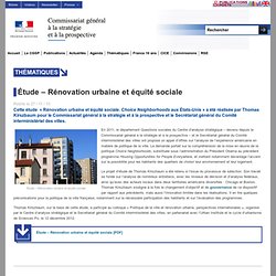 Étude – Rénovation urbaine et équité sociale