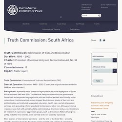 Truth Commission: South Africa