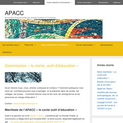 Commission « le conte, outil d’éducation » – APACC