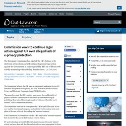 Commission vows to continue legal action against UK over alleged lack of e-privacy protection