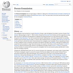 Pecora Commission - Wikipedia, the free encyclopedia - Mozilla F