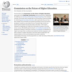 Commission on the Future of Higher Education