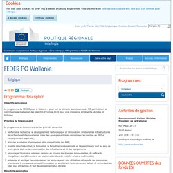 FEDER PO Wallonie - Politique régionale - Commission européenne