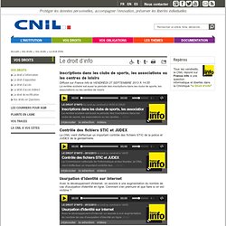 DROITS info Internet :Fichiers AUDIO de la CNIL