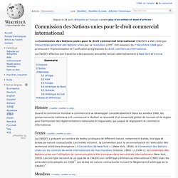 Commission des Nations unies pour le droit commercial international