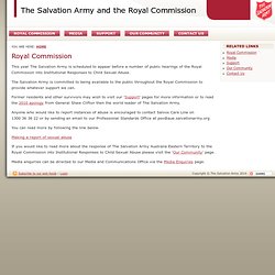 The Salvation Army and the Royal Commission » salvos.org.au/royalcommission/