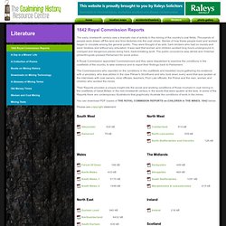 1842 Royal Commission Reports - Raleys - Maps, Poems and Searchable Databases for Mining in the UK