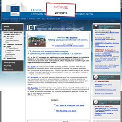 FP7 : ICT : Programme : Future and emerging technologies (FET)