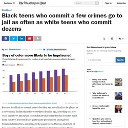 Black teens who commit a few crimes go to jail as often as white teens who commit dozens