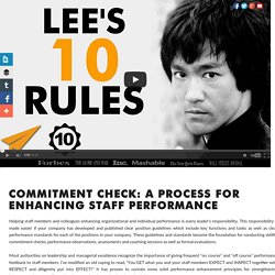 Commitment Check: A Process for Enhancing Staff Performance