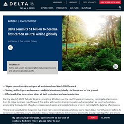 Delta commits $1 billion to become first carbon neutral airline globally