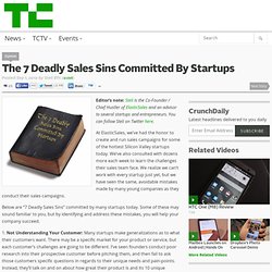 The 7 Deadly Sales Sins Committed By Startups