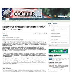 Senate Committee completes NDAA FY 2014 markup - The Fort Campbell Courier: News