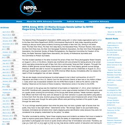Advocacy Committee » Blog Archive » NPPA Along With 13 Media Groups Sends Letter to NYPD Regarding Police-Press Relations