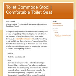 Comfortable Toilet Seat: Wondering How Comfortable Toilet Seat and Extra-Large Toilet Seat Rocks!