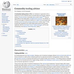 Commodity trading advisor