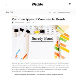 Common types of Commercial Bonds - AtoAllinks