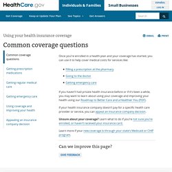 Using your health insurance coverage