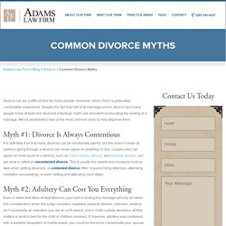 Common Divorce Myths