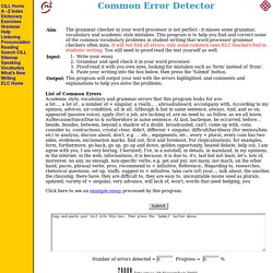 Common Error Detector