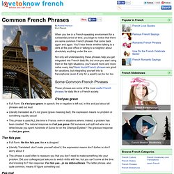 Common French Phrases - LoveToKnow French
