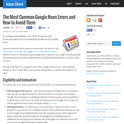 The Most Common Google News Errors and How to Avoid Them