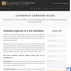 Know the Common Injuries in a Car Accident
