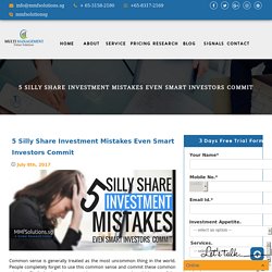 Common Investment Mistakes and How To Avoid Them