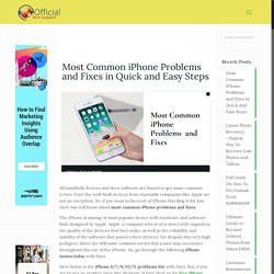 Most Common iPhone Problems & Quick Fixes