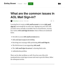 What are the common issues in AOL Mail Sign-in?