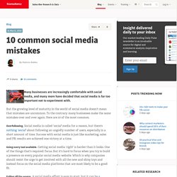 10 common social media mistakes
