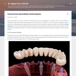 Common Facts about Modern Dental Implants