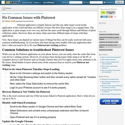 Fix Common Issues with Pinterest by william smith