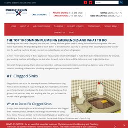 THE TOP 10 COMMON PLUMBING EMERGENCIES AND WHAT TO DO