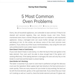 5 Most Common Oven Problems – Surrey Oven Cleaning