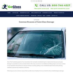Common Reasons of Auto Glass Damage