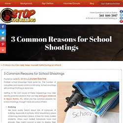 3 Common Reasons for School Shootings